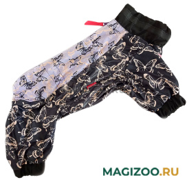 FOR MY DOGS дождевик для собак Бабочки черный для девочек 553SS-2021 F (C1) 