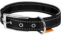 Ошейник нейлоновый для собак двойной со светоотражающей вставкой черный 20 мм 30 – 40 см Collar Dog Extreme (1 шт)