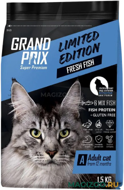 Сухой корм GRAND PRIX ADULT CAT 6 MIX FISH для взрослых кошек 6 видов рыб (1,5 кг)