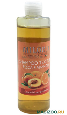 Шампунь для собак и кошек Milord Shampoo Texture Pesca E Aranica текстурирующий с ароматом персика и апельсина 300 мл (1 шт)