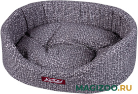 Лежак для собак и кошек Xody Премиум Рогожка № 1 флок серый 44 х 37 х 17 см (1 шт) 