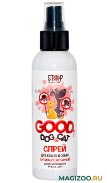 Спрей Good Dog & Cat Stopпаразит для обработки шерсти кошек и собак 150 мл (1 шт)