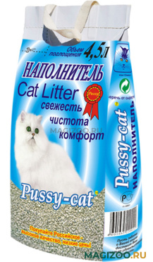 PUSSY-CAT ЦЕОЛИТОВЫЙ наполнитель впитывающий для туалета кошек (4,5 л)