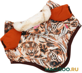 FOR MY DOGS куртка для собак Тигры коричневая FW598-2018 (16) 