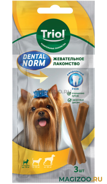 Лакомство TRIOL DENTAL NORM палочки жевательные для собак маленьких пород 45 гр  (1 шт)