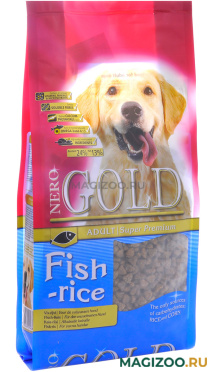 Сухой корм NERO GOLD DOG ADULT FISH & RICE для взрослых собак всех пород рыбный коктейль с рисом и овощами (2,5 кг)