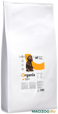 Сухой корм ORGANIX ADULT DOG CHICKEN для взрослых собак всех пород с курицей (18 кг)