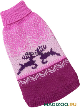 FOR MY DOGS свитер для собак Олени розовый FW962-2020 (8-10)