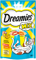 Лакомство DREAMIES MIX для кошек подушечки с лососем и сыром (60 гр)