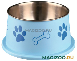 TRIXIE миска для длинноухих собак сталь пластиковое покрытие 0,9 л (1 шт УЦ)