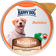 HAPPY DOG NATUR LINE для взрослых собак маленьких пород паштет с индейкой (125 гр)