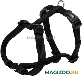 Шлейка для собак Trixie Premium H-Harness XS–S нейлон черная 10 мм 30 – 44 см (1 шт)