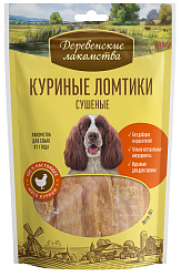 Лакомства ДЕРЕВЕНСКИЕ для собак куриные ломтики сушеные (90 гр)