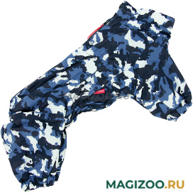 FOR MY DOGS комбинезон для собак синий камуфляж для мальчиков FW1196-2022 M (14) 
