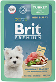 BRIT PREMIUM PUPPY MINI TURKEY & APPLE для щенков маленьких пород с индейкой и яблоками в соусе пауч (85 гр)