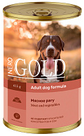 NERO GOLD ADULT DOG MEAT & VEGETABLES для взрослых собак с мясным рагу (415 гр)