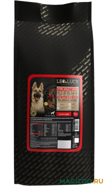 Сухой корм LEO&LUCY HOLISTIC для взрослых собак крупных пород с ягненком, яблоком и биодобавками (12 кг)