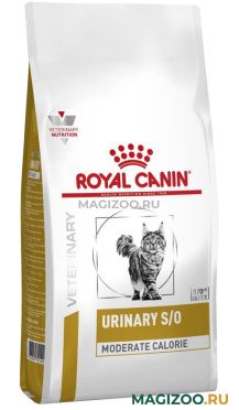 Сухой корм ROYAL CANIN URINARY S/O MODERATE CALORIE для взрослых кошек при мочекаменной болезни с умеренным содержанием энергии (0,35 кг) 