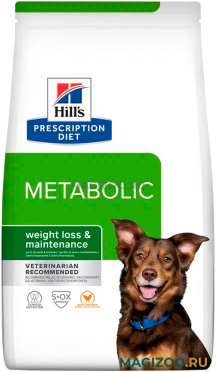 Сухой корм HILL'S PRESCRIPTION DIET METABOLIC для взрослых собак контроль и коррекция веса с курицей (1,5 кг)