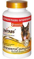 UNITABS BREWERSCOMPLEX витаминно-минеральный комплекс для собак крупных пород с Q10 и пивными дрожжами уп. 200 таблеток (1 шт)