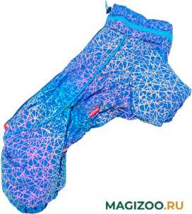 FOR MY DOGS комбинезон для собак Паутинка синий для мальчиков FW1089-2021 M (22) 