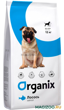 Сухой корм ORGANIX ADULT DOG SALMON монобелковый для взрослых собак всех пород при аллергии с лососем (12 кг)