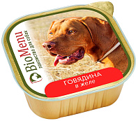 BIOMENU для взрослых собак с говядиной в желе  (150 гр)