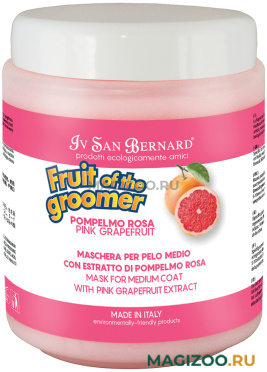 IV SAN BERNARD FRUIT OF THE GROOMER PINK GRAPEFRUIT MASK маска восстанавливающая Розовый грейпфрут с витаминами для среднешерстных собак и кошек  (1 л)