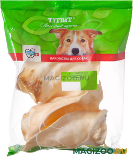 Лакомство TIT BIT для собак ухо говяжье XXL 80 гр (1 шт)