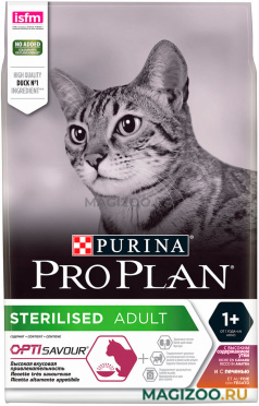 Сухой корм PRO PLAN STERILISED SAVOURY DUO для взрослых стерилизованных привередливых кошек c уткой и печенью (3 кг)