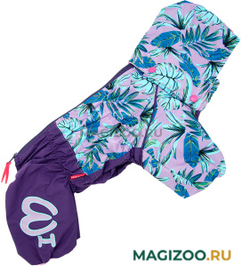 FOR MY DOGS комбинезон для собак фиолетовый для девочек FW1084-2021 F (18) 
