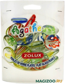 Декор для аквариума Zolux Агат стеклянный L мульти цвет 430 гр (1 уп)