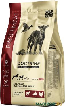 Сухой корм DOCTRINE ADULT DOG MEDIUM & LARGE BREEDS BEEF, DUCK & TURKEY для взрослых собак средних и крупных пород с индейкой, говядиной и уткой (3 кг)