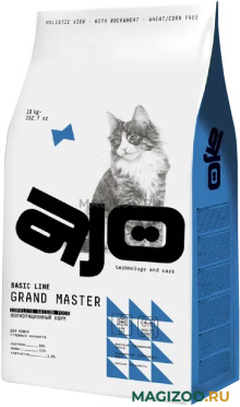 Сухой корм AJO CAT BASIC LINE GRAND MASTER для пожилых кошек с курицей (10 кг)