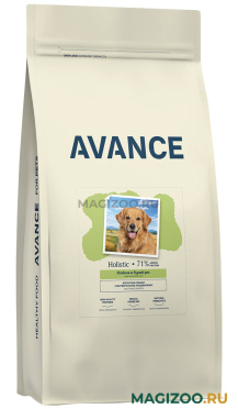 Сухой корм AVANCE HOLISTIC ADULT DOGS SENSITIVE для взрослых собак всех пород с чувствительным пищеварением с ягненком и бурым рисом (10 кг) 