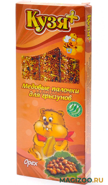 КУЗЯ+ лакомство для грызунов палочки медовые с орехами уп. 4 шт (1 шт)
