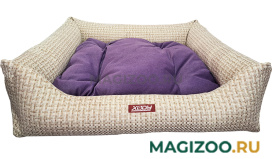 Лежак для собак и кошек Xody Люкс Violet № 5 флок 90 х 80 х 25 см  (1 шт)