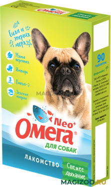 Лакомство ОМЕГА NEO+ Свежее дыхание для собак с мятой и имбирем уп. 90 шт  (90 шт)