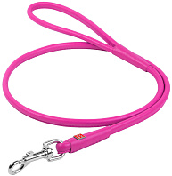 Поводок кожаный круглый для собак розовый 6 мм 122 см Collar WauDog Glamour (1 шт)