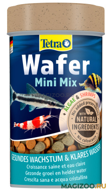 TETRA WAFER MINI MIX корм чипсы для донных рыб и ракообразных мелкие чипсы (100 мл)