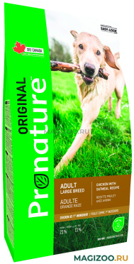 Сухой корм PRONATURE ORIGINAL DOG ADULT LARGE BREED для взрослых собак крупных пород с курицей и овсом (15 кг)