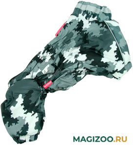 FOR MY DOGS комбинезон для собак черно/серый для мальчиков FW1091-2021 M (20) 