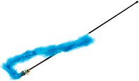 Дразнилка для кошек «Боа» голубая с хвостом и колокольчиком V.I.PET (1 шт)