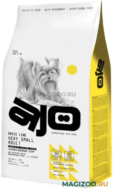 Сухой корм AJO DOG BASIC LINE VERY SMALL ADULT для взрослых собак маленьких пород с индейкой, ягненком и гречкой (8 кг)
