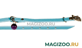 Ошейник для кошек Каскад Synthetic кожа с резинкой и бубенчиком 10 мм 22 – 28 см (1 шт)