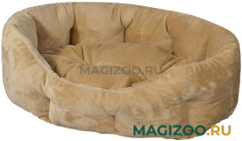 Лежак для животных ZooM Puma овальный пухлый с подушкой бежевый 47 х 39 х 18 см (1 шт)