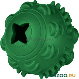 Игрушка для собак Mr.Kranch Мяч с ароматом курицы зеленый 8 см (1 шт)