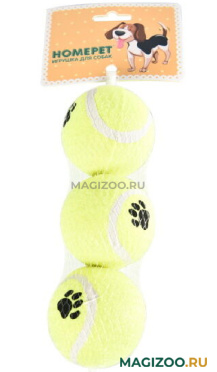 Игрушка для собак Homepet Мяч теннисный уп.3 шт (1 шт)