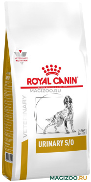 Сухой корм ROYAL CANIN URINARY S/O LP18 для взрослых собак при мочекаменной болезни струвиты, оксалаты (2 кг)