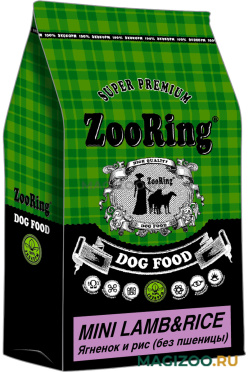 Сухой корм ZOORING DOG MINI LAMB & RICE гипоаллергенный для взрослых собак маленьких пород с ягненком и рисом  (10 кг)